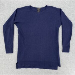 Halogen Cashmere Blend Sweater Womens‎ M Blue 70% Wool 30% Cashmere